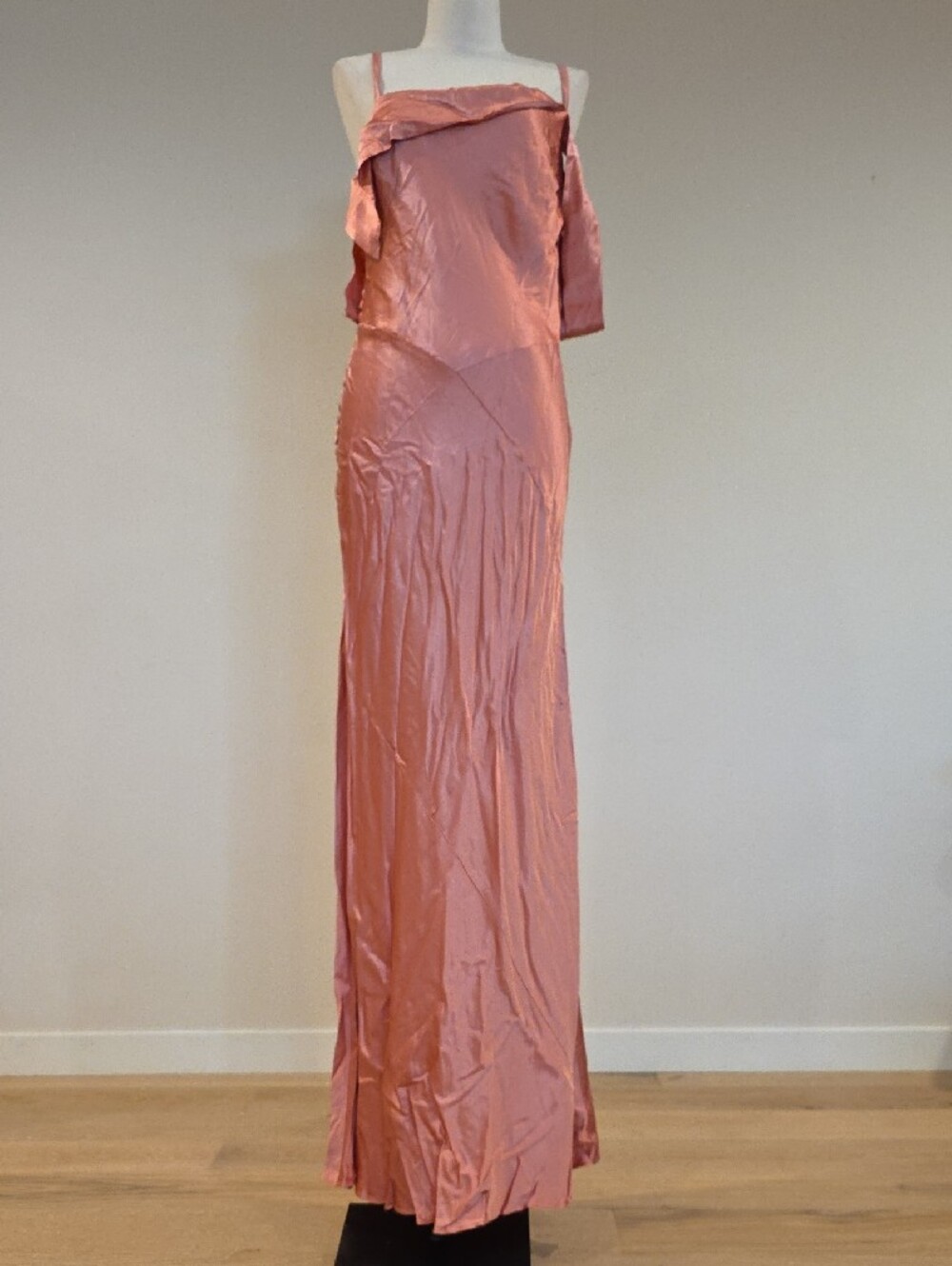NWT $319 FOR LOVE AND LEMONS JEWEL SATIN MAXI DRESS IN PINK #2 SIZE S - Picture 4 of 11